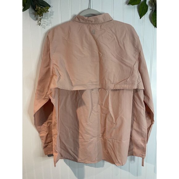 Wrangler ATG Angler X-Large Peach Button-Up Shirt For Men - Picture 2 of 16